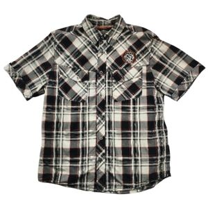 Harley Davidson Plaid Button Down Shirt L Biker Rider HOG Rally HD MotorClothes